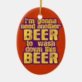 Funny Beer Drink Keramisch Ornament (Voorkant)