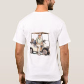 Funny Beer Drink Monogram Genoemd Golf T-shirt (Achterkant)