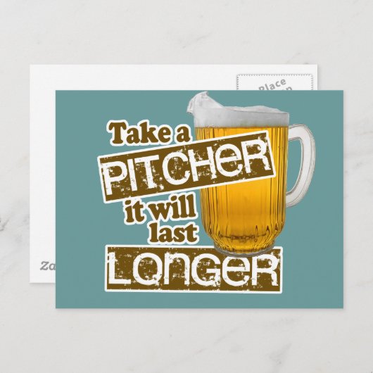 Funny Beer Drink Parody Briefkaart (Voorkant / Achterkant)