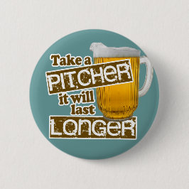 Funny Beer Drink Parody Ronde Button 5,7 Cm