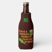 Funny Beer Drink Probleem met Monogram Flesjeskoeler (Fles Voorkant)
