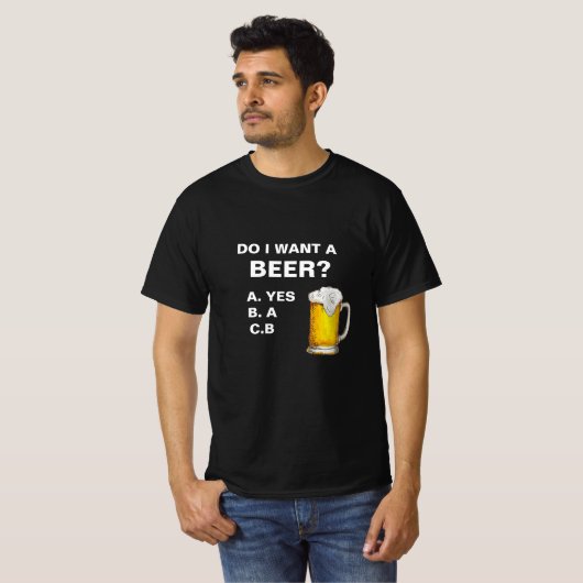 Funny Beer Drink T-shirt (Voorkant volledig)