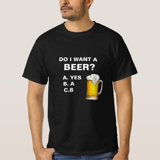 Funny Beer Drink T-shirt (Voorkant)