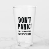 Funny Beer Drinker Glas (Voorkant)
