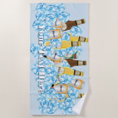 Funny Beer en Ice for Beer Lovers Strandlaken (Voorkant)