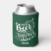 Funny Beer en Kerstmis Naam Koelbox Blikjeskoeler (Blikje Voorkant)