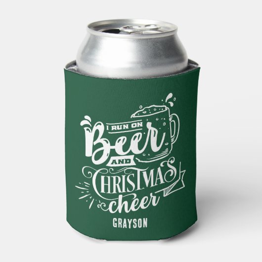 Funny Beer en Kerstmis Naam Koelbox Blikjeskoeler (Blikje Voorkant)