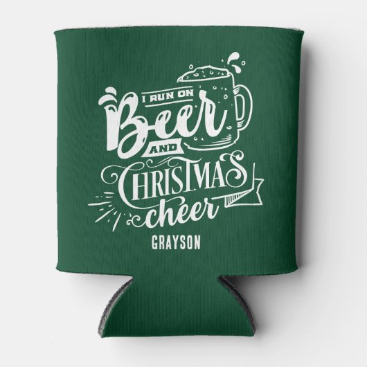 Funny Beer en Kerstmis Naam Koelbox Blikjeskoeler (Voorkant)