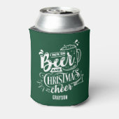 Funny Beer en Kerstmis Naam Koelbox Blikjeskoeler (Blikje Achterkant)