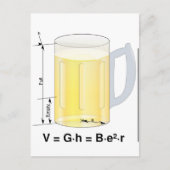 Funny Beer Formule/vergelijking Briefkaart (Voorkant)