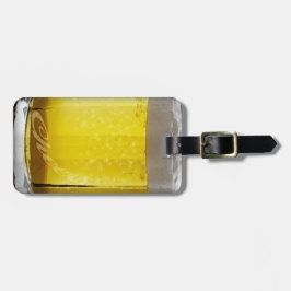 Funny Beer Glass Gepersonaliseerd Bagagelabel