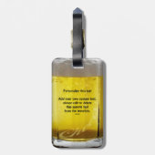 Funny Beer Glass Gepersonaliseerd Bagagelabel (Achterkant verticaal)