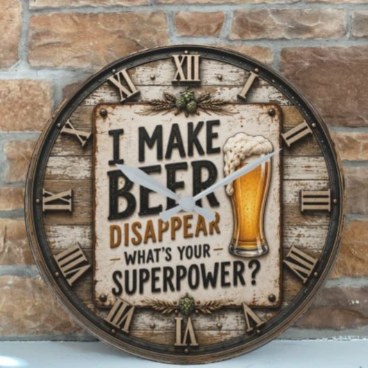 Funny Beer Grote Klok