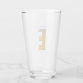 Funny Beer Head Monogram Initiaal Letter E Glas (Achterkant)