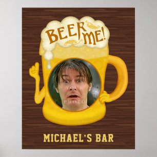 Funny Beer Ik Drink Humor   Aangepaste fotobalk Poster