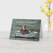 Funny Beer in Boat Birthday Kaart (Gele Bloem)