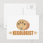 Funny Beer Keg Briefkaart (Voorkant / Achterkant)