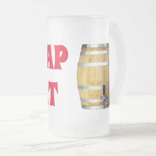 Funny Beer Keg "Ik zou dat pakken" Matglas Bierpul (Voorkant rechts)