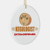 Funny Beer Keg Keramisch Ornament (Rechts)