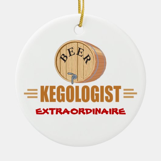 Funny Beer Keg Keramisch Ornament (Voorkant)