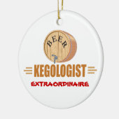 Funny Beer Keg Keramisch Ornament (Links)