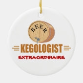 Funny Beer Keg Keramisch Ornament (Achterkant)