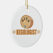 Funny Beer Keg Keramisch Ornament (Rechts)