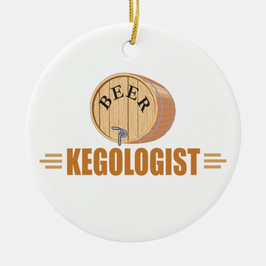 Funny Beer Keg Keramisch Ornament (Voorkant)