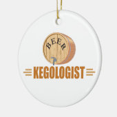 Funny Beer Keg Keramisch Ornament (Links)