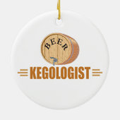 Funny Beer Keg Keramisch Ornament (Achterkant)