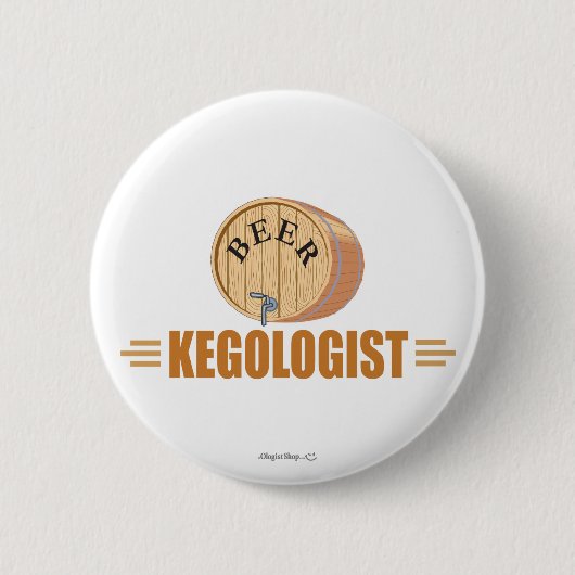 Funny Beer Keg Ronde Button 5,7 Cm (Voorkant)
