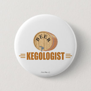 Funny Beer Keg Ronde Button 5,7 Cm