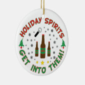 Funny Beer Kerstversiering Keramisch Ornament (Rechts)