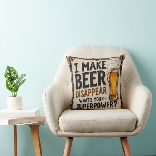 Funny Beer Kussen (Stoel)