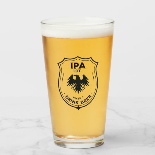 Funny Beer Lover Glas (Voorkant gevuld)