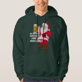 Funny Beer Lover Santa Fake News Kerstmis Hoodie