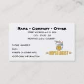 Funny Beer Lovers Humoureus HOPSOLOGIST Visitekaartje (Voorkant)