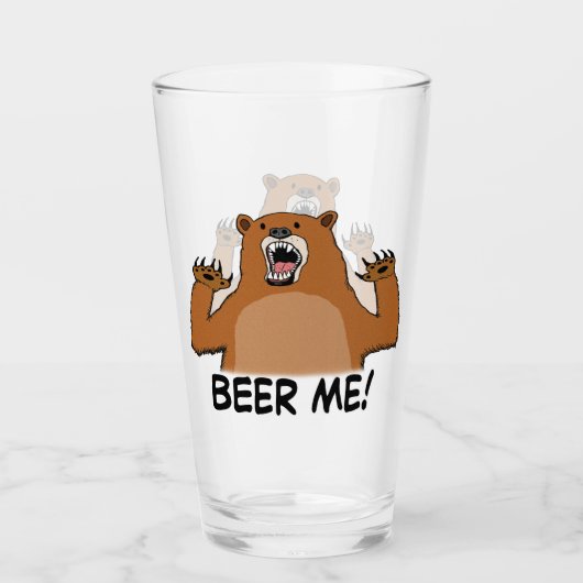 Funny Beer Me Beer Glas (Voorkant)