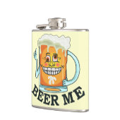 Funny Beer me Cartoon Tekening Heupfles (Links)