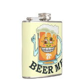 Funny Beer me Cartoon Tekening Heupfles (Rechts)