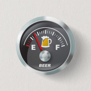 Funny - Beer Meter Fill-up-age Ronde Button 3,2 Cm