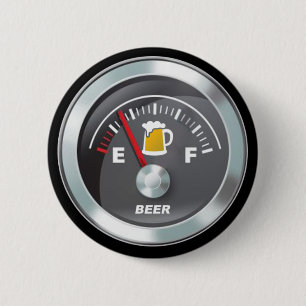 Funny - Beer Meter Fill-up-age Ronde Button 5,7 Cm