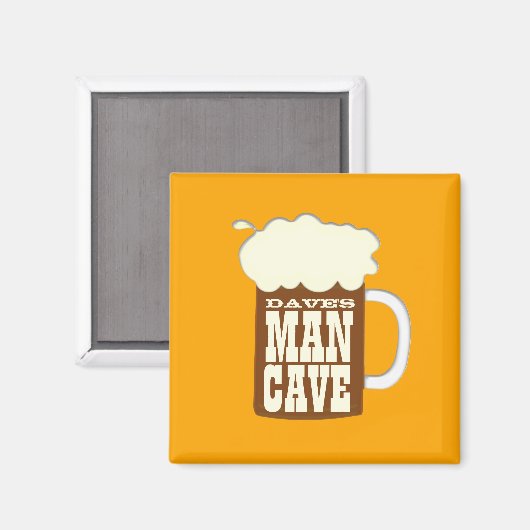 Funny Beer Mok Man Cave Magneet (Voorkant / Achterkant)