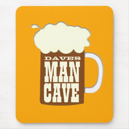 Funny Beer Mok Man Cave Muismat (Voorkant)
