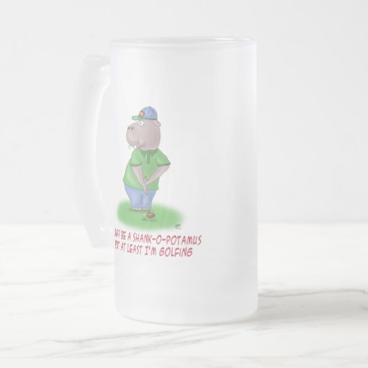 Funny Beer Mok: Shankopotamus Matglas Bierpul (Voorkant links)