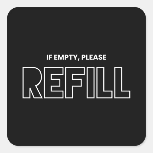 Funny Beer Mok Sticker - Als je leeg bent, vul dan (Voorkant)