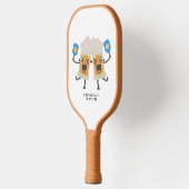 Funny Beer Mokken Playing Pickleball Custom Text Paddle (Links)