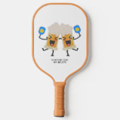 Funny Beer Mokken Playing Pickleball Custom Text Paddle (Achterkant)