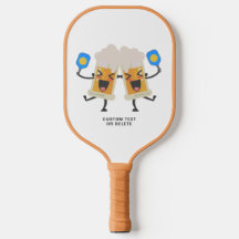 Funny Beer Mokken Playing Pickleball Custom Text