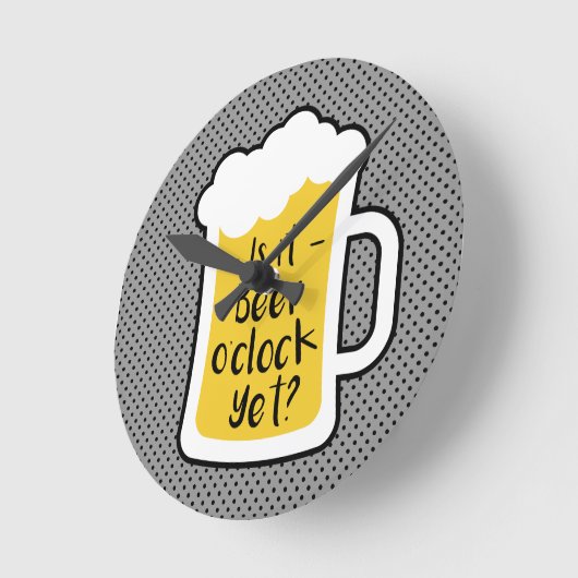 Funny Beer O'Clock Ronde Klok (Hoek)